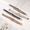 Leder Armreif Mehrschichtig PU-Leder Böhmischer Stil Geometrisches Armband für Damen