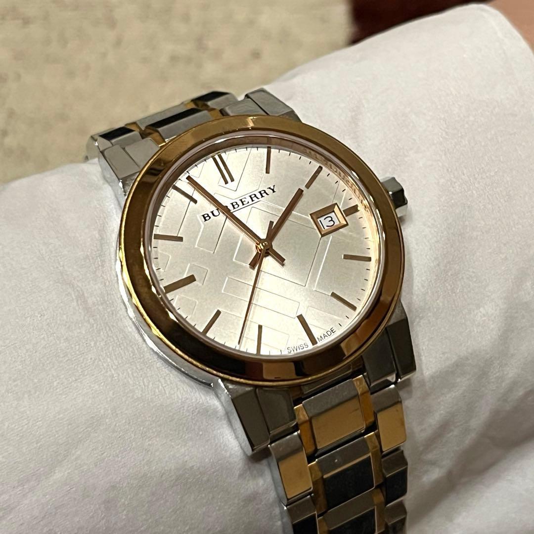 Used Battery replaced Burberry watch combination Nova Check Date