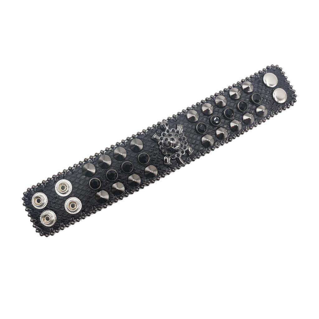 Amerikanisches Strassnietenarmband Armband Schildkröte Verziert Punk Goth Personalisierter Schmuck
