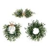Artificial Olive Wreath for Front Door Realistic Green Olive Branches with Bean for Farmhouse Indoor Outdoor Home Wall Window Wedding Decor