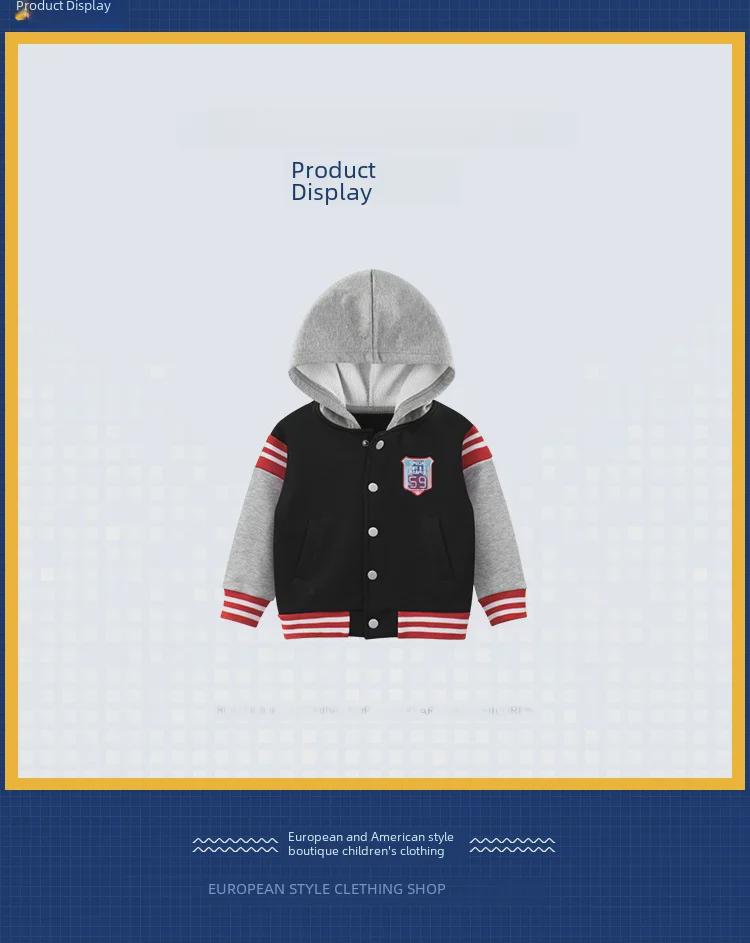 27kids Europäische und amerikanische Herbst-/Winterjacke für Jungen: Neuer Plus Samt-Kapuzenpullover