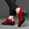 Men White Red High Heels Wingtip Black Leather Derby Wedding Dress Dance Business Formal Elevator Shoes Height Increase Shoes Plus Size