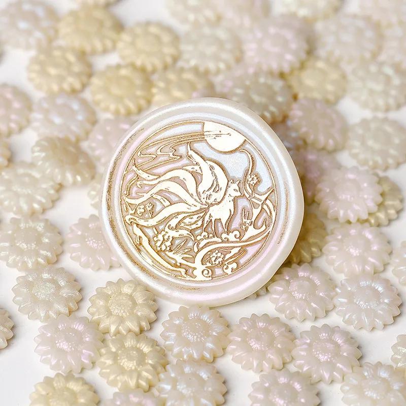 500g Cute Beautiful Mixed Color Sunflower Sealing Wax Particles  for Invitation Envelope Sealing Craft Decoration