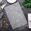6/4pcs Rectangular Leaf Shape PVC Placemat Bronzing Hollow Table Mat Nordic Style Table Decoration Mat Tea Coffee Table Pad