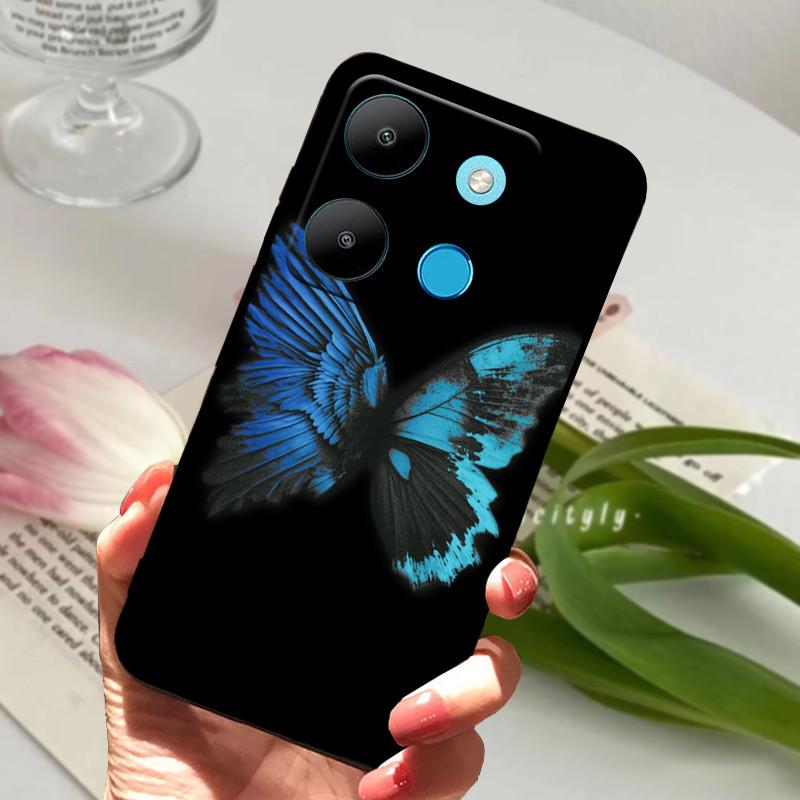 For Infinix Smart 7 Case Luxury Silicone TPU Soft Phone Black Cover Cases For Infinix Smart7 X6515 Funda Protector Coque Capa