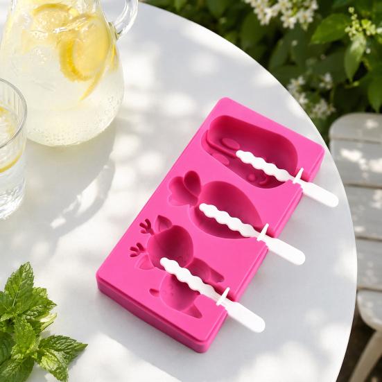 Ice Pop Maker, DIY Silicone Popsicle Mold with Lid, BPA-Free Easy Release Animal Shape Freezer Mold for Homemade Yogurt