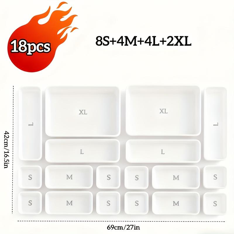 Organizer Tray Divider Set Desk Drawer Organizer Garage Organization and Storage Toolbox Accessories Desk Stationery Box Cosmetic Storage Box