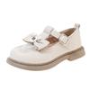 Mesh breathable girls' leather shoes 2025 spring and autumn new bow girls princess shoes children's soft-soled single shoes performance shoes