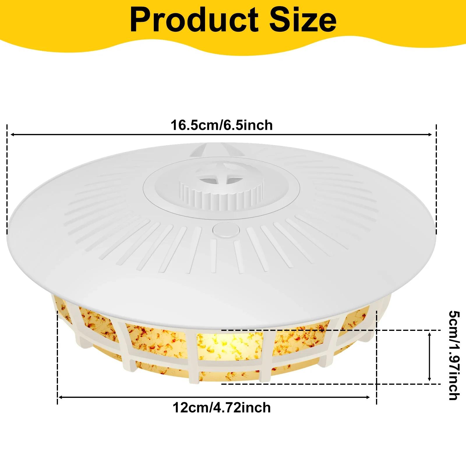 LED Flea Traps with 5 Flea Sticky Pads USB 4 Light Modes Electric Indoor Lamp Catcher for Fleas Cockroaches Mosquitoes Trap