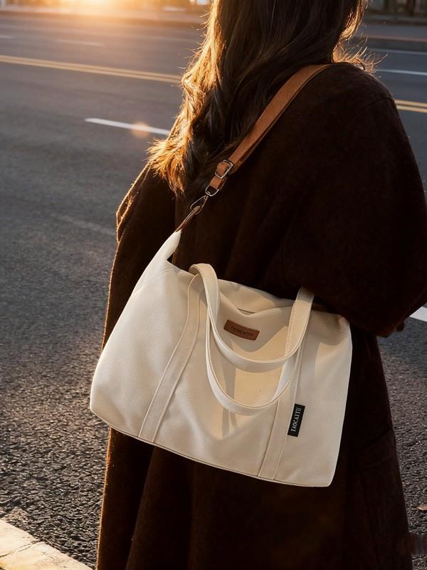 Trendy Lightweight Canvas Crossbody Bag - Large Capacity, Versatile Korean Style 2025