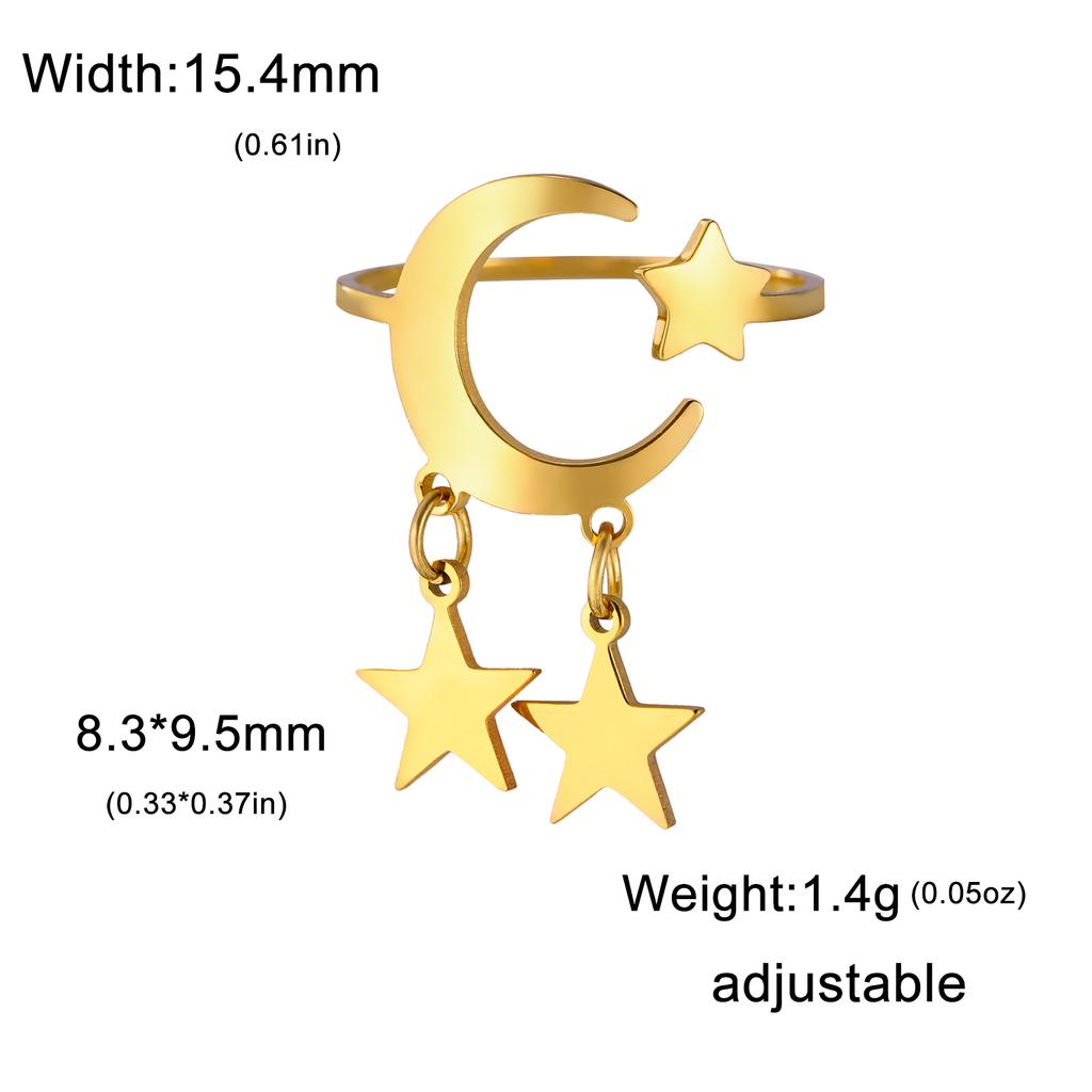 Lemegeton Open Ring for Couple Small Charm Zircon Stainless Steel Chain Accessories Heart Zircon Beauty Fried Dough Twists New