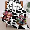 Cow Customize Your Name Blanket Warm Comfortable And Soft Blankets Are Suitable For Home Lunch Break Blanket Office Sofa Sofa Gift To Relatives And