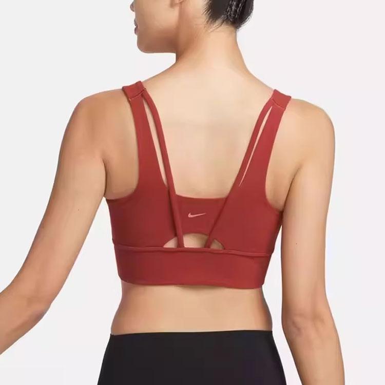 Nike Zenvy Longline Solid Medium Support Padded Airful Fitness Training Sports — фото 2