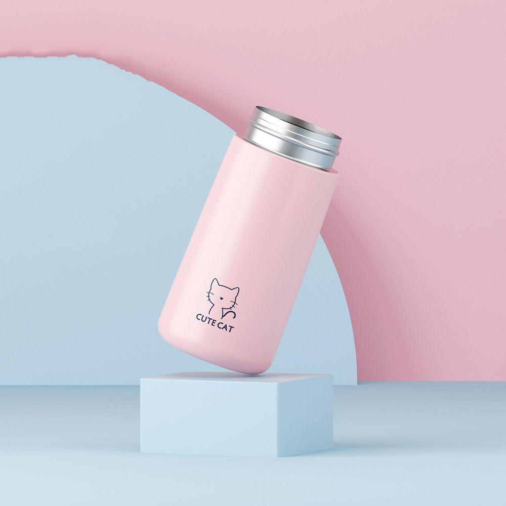 Cat Stainless Steel Insulation Cup Heat and Cold Thermocup Vacuum Flask Thermos Travel Water Bottle