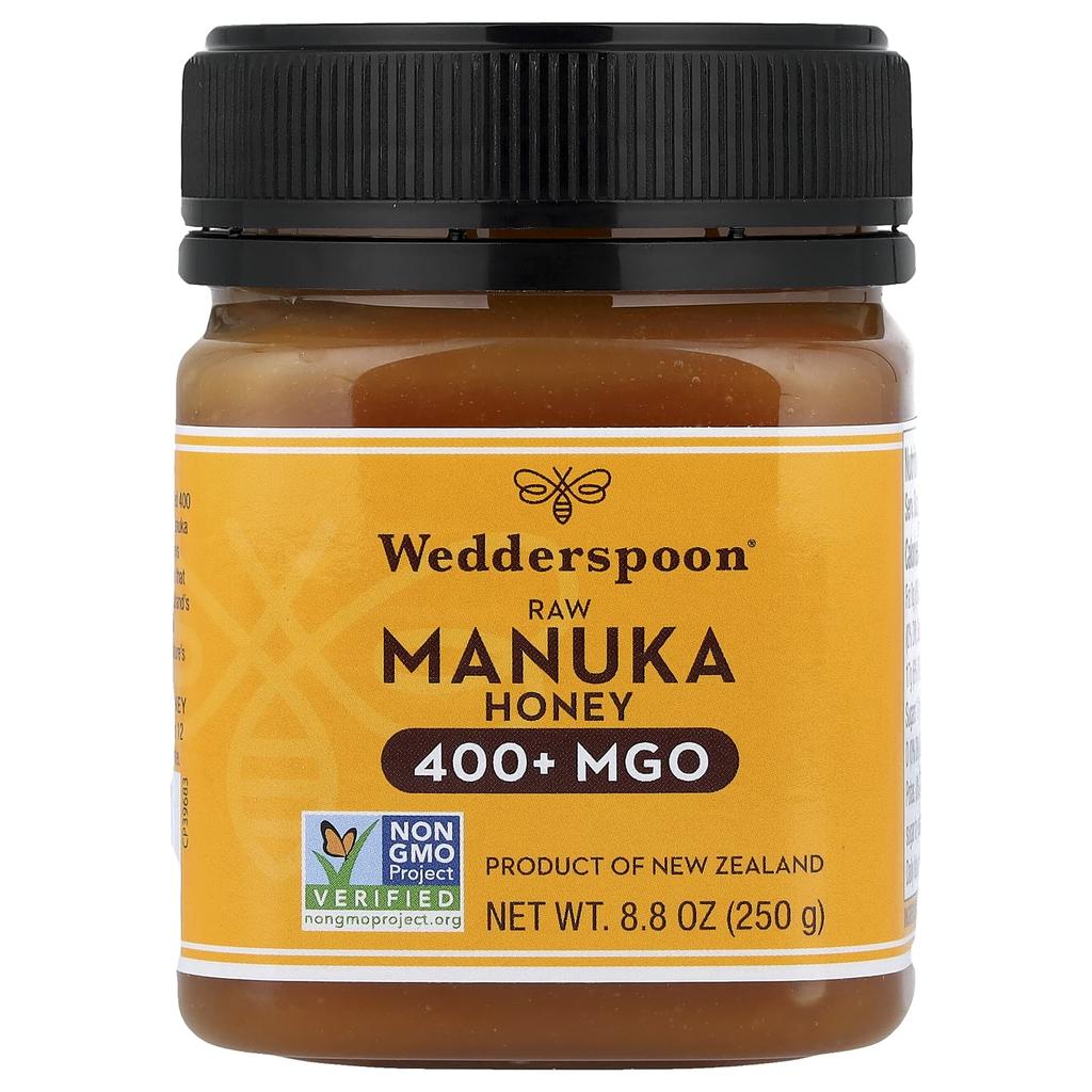Wedderspoon, Raw Manuka Honey, MGO 400+, 250g (8.8oz)