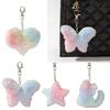 Butterfly Keychain Rings Cute Cat Keychain Pendant Plush Car Keyring Decoration