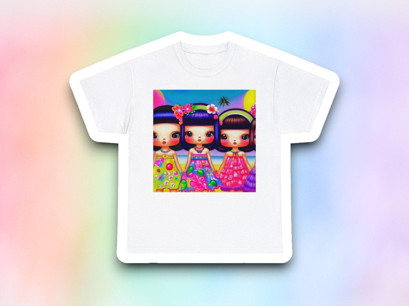 Girls Tropical Beach Tee 160