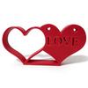 Valentine's Day Heart Decoration 3D Printed Romantic Heart-to-Heart Statue Red Love Heart Tiered Tray Table Sign for Anniversary Wedding Gifts