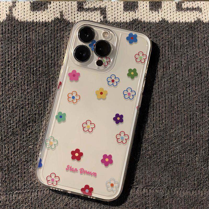 

Colorful flowers are suitable for Apple 17ProMax mobile phone case iPhone cartoon anti-summer and anti-fingerprint. apple 6/apple 6s