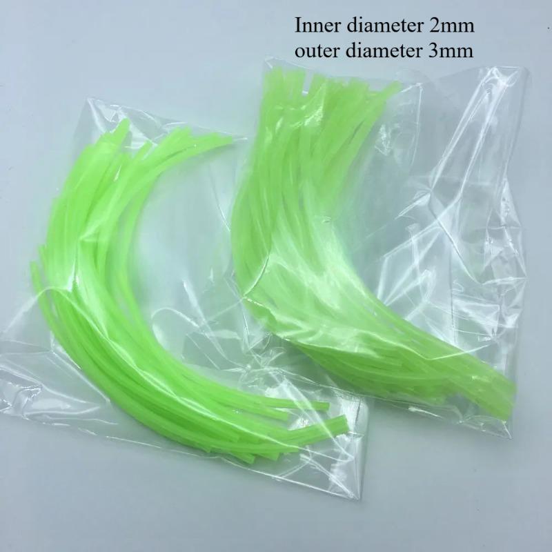 20/60/100pcs Lot Rubber Hose Fishing Balance Tube Anti Winding Noctilucent Super Bright Fishing Sea Fishing Pesca Connector Accessory