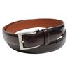 [Ogier] Men's Belt - Glass Leather - Genuine Leather (Cowhide) - Free Size (Adjustable) - Made In Japan - Dark Brown
