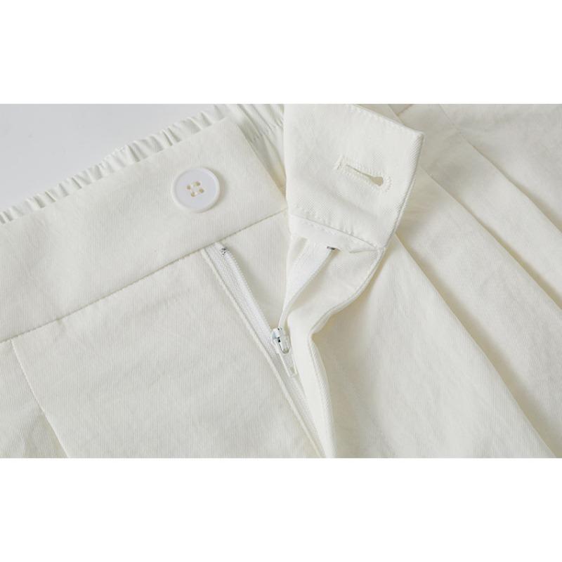 Women's Elastic Wide-leg Pants Summer High-waisted Slimming Straight-leg Pants with A Good Drape and Casual Pants