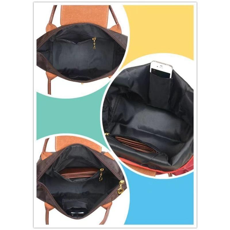 Geantă Tote din Nailon Oxford pentru Femei, Geantă de Plajă Pliabilă Impermeabilă, Geantă de Mână de Umăr Reversibilă pentru Cumpărături