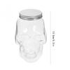 6 Pack Halloween Transparent Skull Plastic Jars With Lids For Home Decoration, Beverage Storage