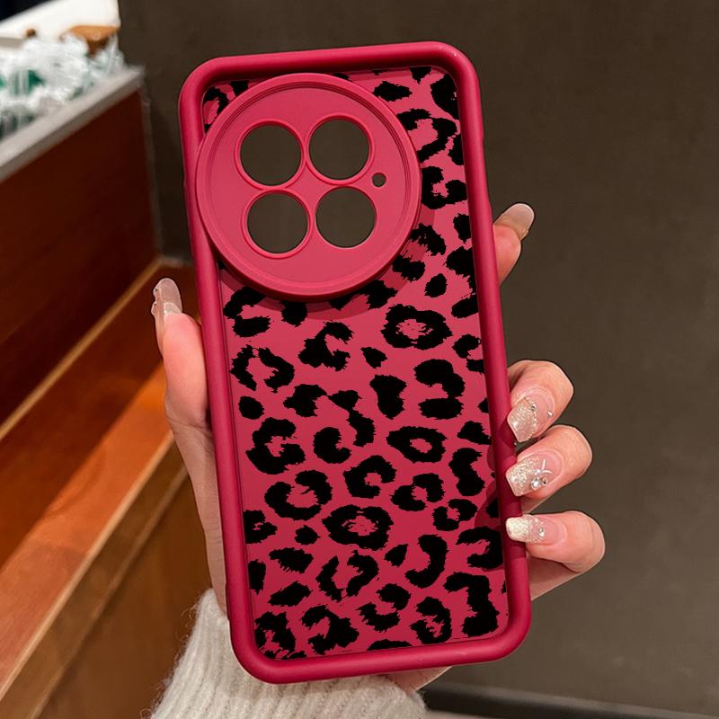 Phone Case for OnePlus 13 12 Leopard Print Shockproof Bumper TPU Silicone Soft Cover Fundas for OnePlus 13T 13R 12R 11R Coque