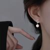 Star Moon Pearl Earrings Women's Light Luxury Temperament Versatile Earrings New Ear Jewelry