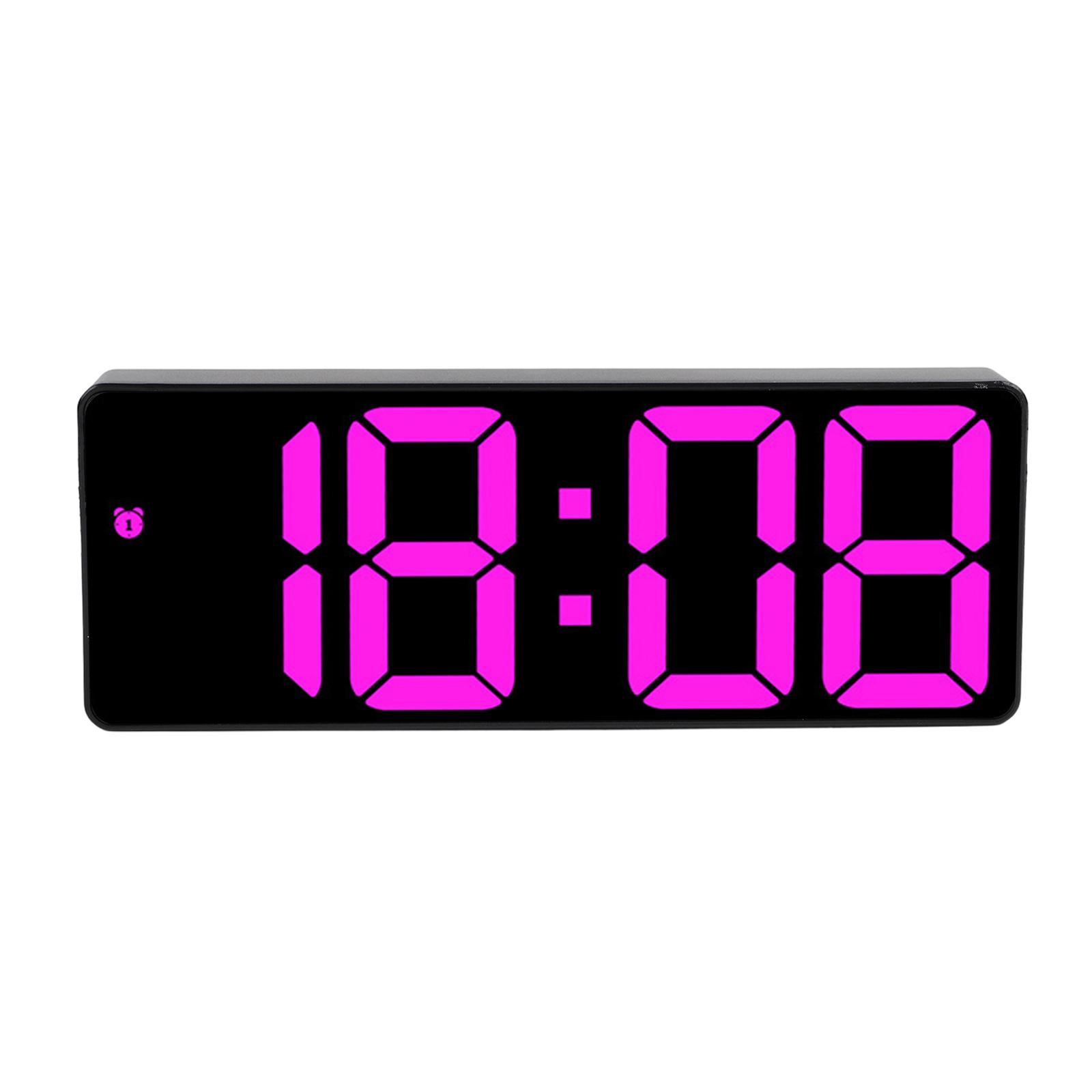 

Large Display Clock Voice-Controlled Clock Battery Operated pink