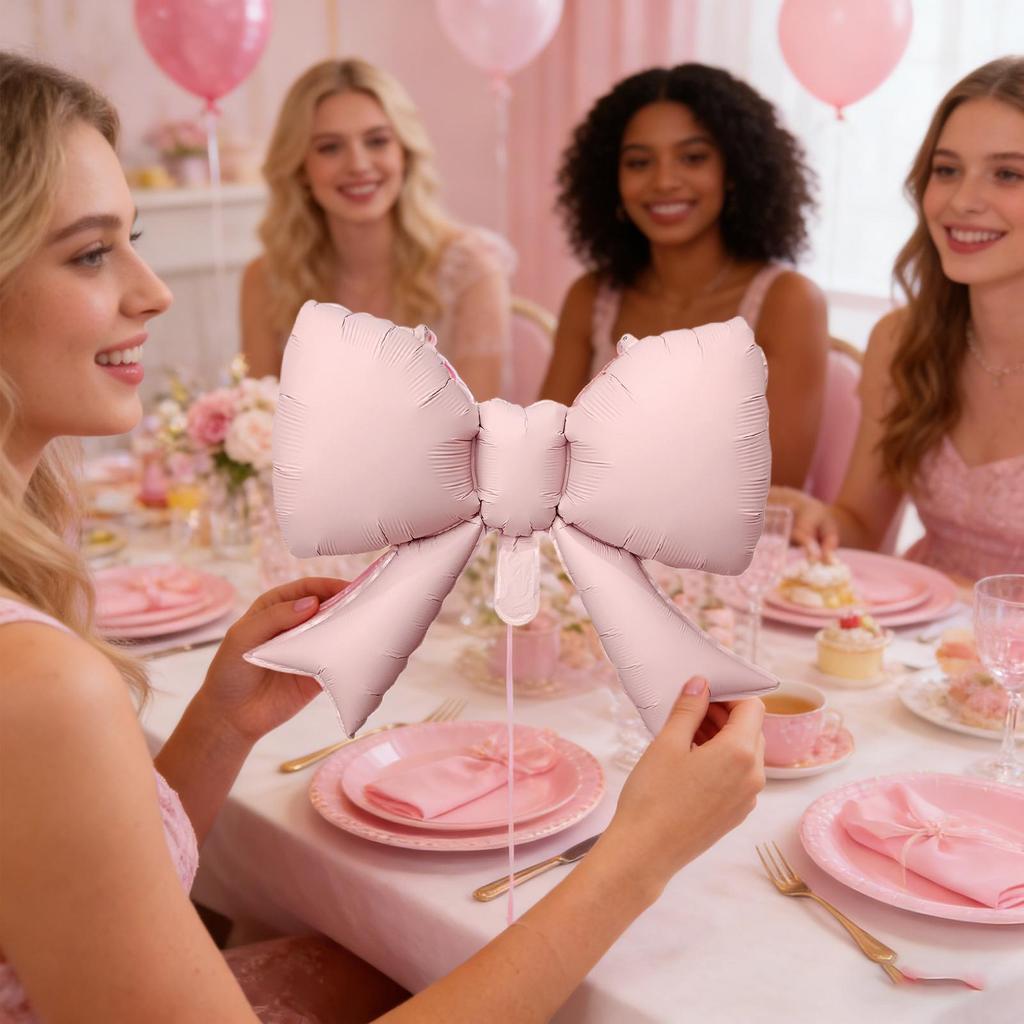 6 Stück Schleifenballons Valentinstagsdekorationen & Fotorequisitenballons für Geburtstag Hochzeit Junggesellinnenabschied Abschlussfeier