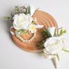 Eleganckie Sztuczne Boutonniere Kwiaty Jedwabne Kwiaty Kwiat na Piersi Pana Broszka z Róży Studniówka