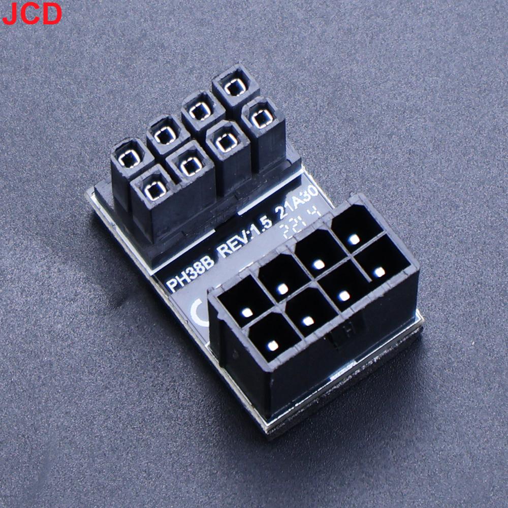 

JCD Graphics Card Power Supply Adapter Elbow 180°, GPU PSU Steering Connector PCI-E 6Pin 8Pin Rotating Wiring Artifact Solution