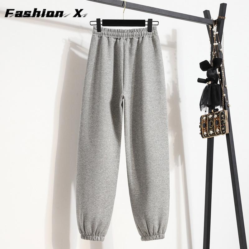 Knit Sweatpants Women's Thin Drawstring Loose Casual Pants