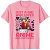 Y2k Cartoon Art for Women Teen Girl Anime Merch Sketch Unisexga TShirt Just A Girl Who Love Anime Saying Tee Novelty Gift Fashion