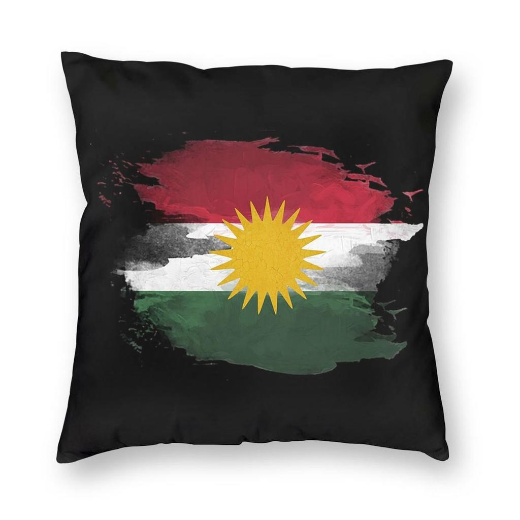 Ihr Biji Kurdistan Flagge Quadratische Kissenhülle Kissenbezug Kissen Überwurf für Zuhause Schlafzimmer Auto