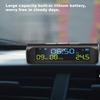 A62E-Car Solar Digital Clock With LCD Time Date In-Car Temperature Display For Outdoor Personal Car Part Decoration