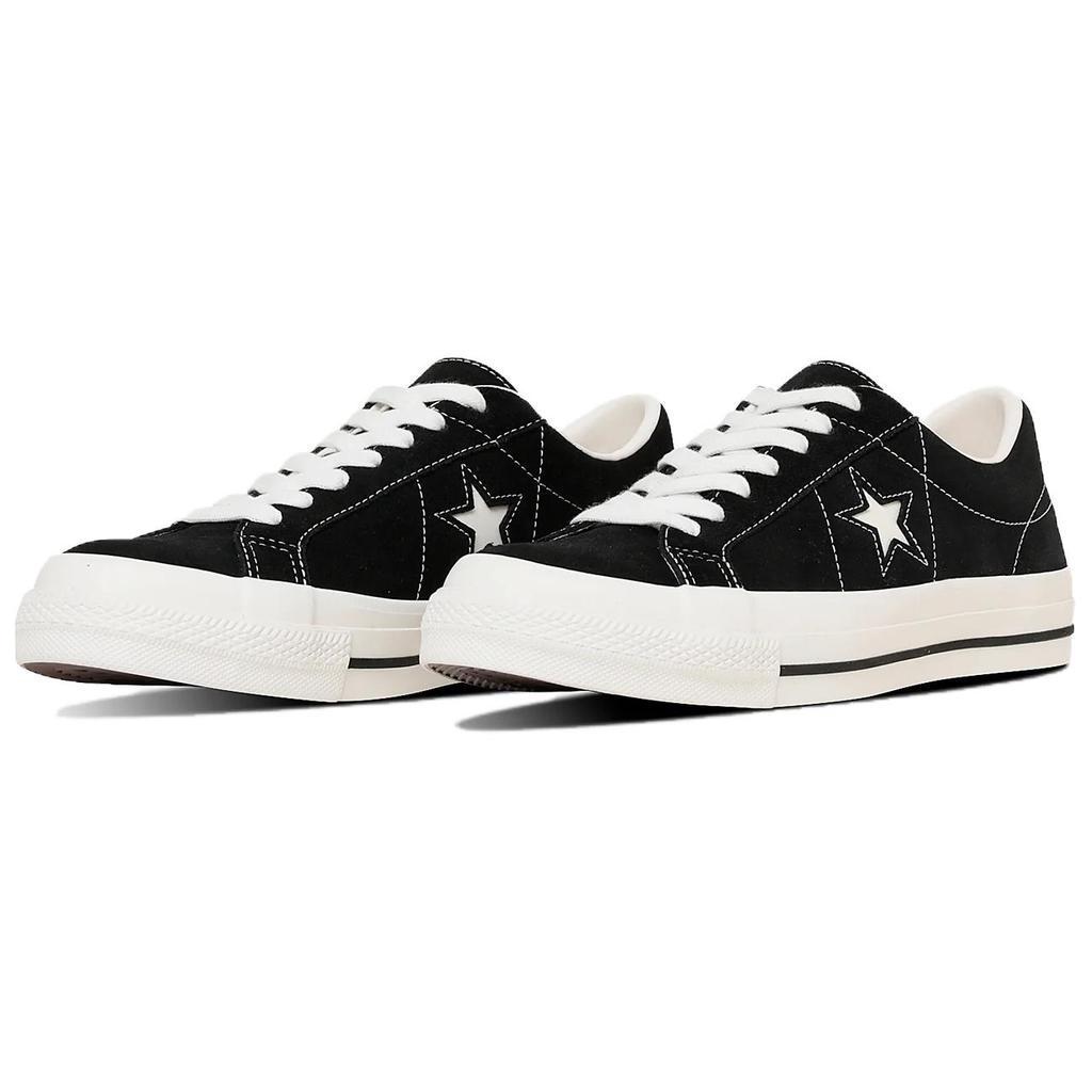 Converse One Star Suede Soft Comfortable Non-Slip Durable Low-Top Skate Shoes Unisex Sneakers Black 35200860
