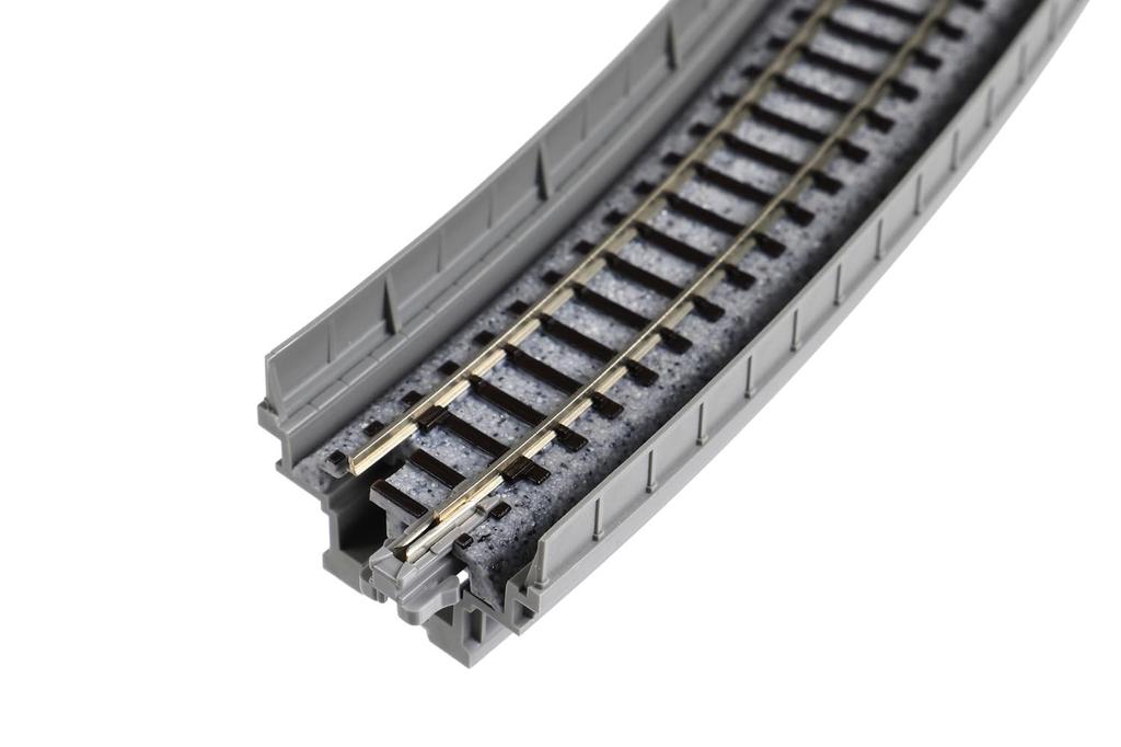 KATO N Gauge Jednokolejná vyvýšená zakřivená trať R381-30° 2 kusy 20-540 Dodávky pro modely železnic