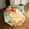 1pc Golden Retriever Floral Garden Umbrella with Plastic Handle,Suitable for All Seasons Home Travel Outdoor UmbrellaDD310