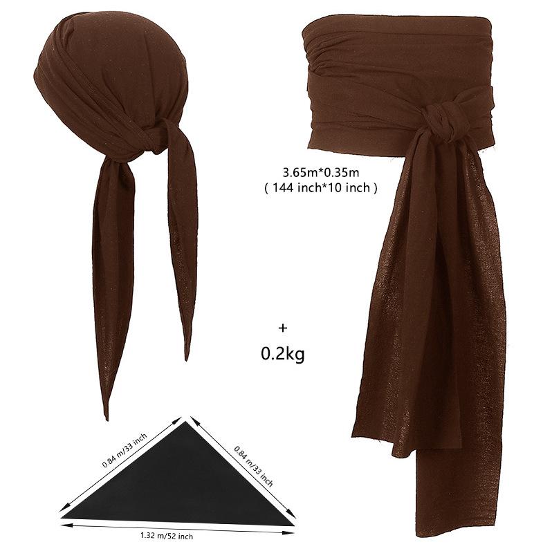 2025 Vikingský Pirátský Kostýmový Set: Středověká vesta, košile, jodhpury a doplňky