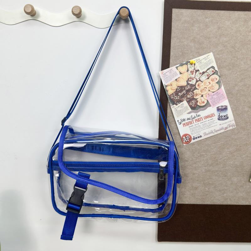 Transparent Crossbody Bag PVC Large Capacity Shoulder Bag Versatile Handbag Outdoor Trendy Waterproof