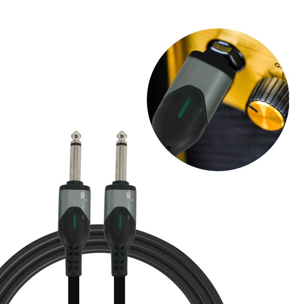 DK Guitar Connecting Cable 6.0 Meters 20ft Instrument Cable Noise Reduction Audio Cable 6.35mm Male Jack Audio Cord for