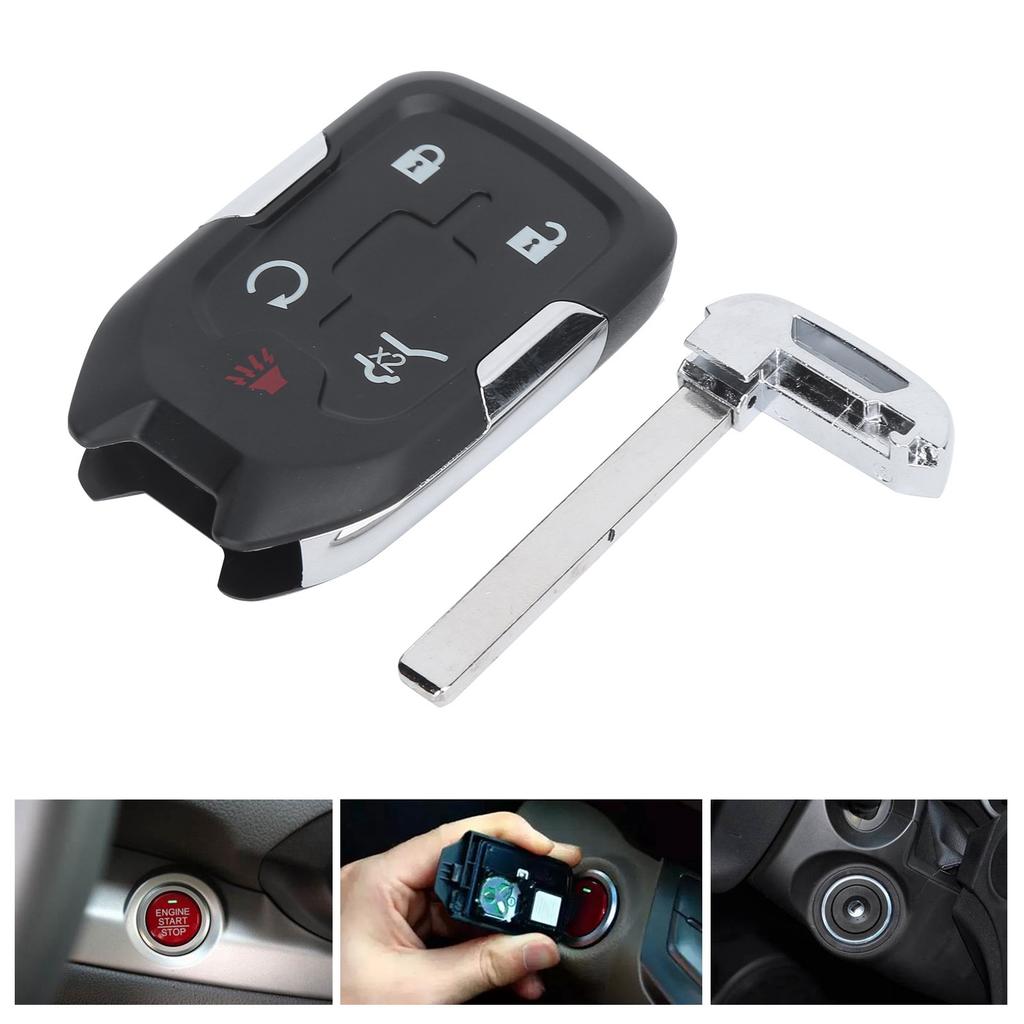 Smart Remote Key Fob Keyless Entry 433MHz 5 Buttons HYQ1EA Replacement for GMC 2017‑2018