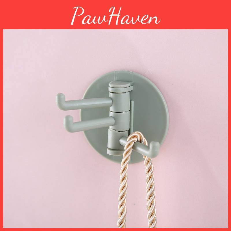 Bezvrtací prostorově úsporné nástěnné háčky s několika patry pro domácí organizaci a dekoraci