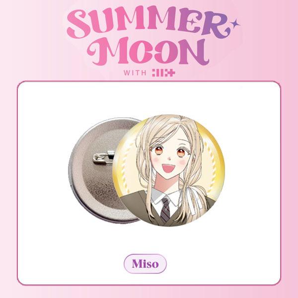 ILLIT "SUNNER MOON" Cartoon Mirror Keychain Tinplate Badge Gift