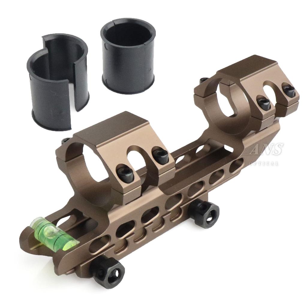 ANS optical 25.4/30mm Long One-Piece Mount with Indicator and Level (TAN) Riflescope Mount for Airsoft
