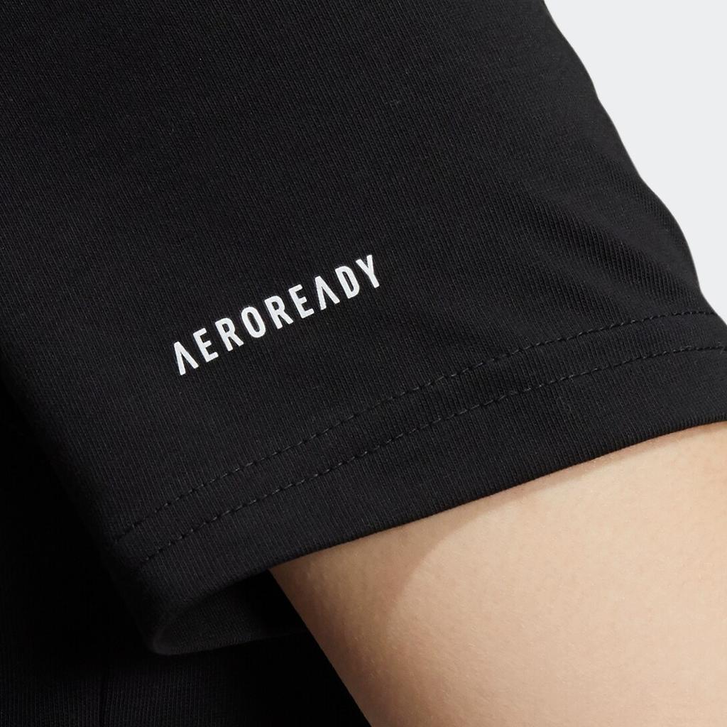 Adidas Atmos Collaboration Series Pattern Large Logo Sports Round Neck Short Sleeve T-Shirt Women Tops Black HF5116