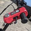 Bike Lock, Adjustable, Handlebar, Lever Lock, Pinch Lock, Easy Operation, Anti-Theft, Security, Dial Type, Bicycle, Moped, Scooter (Red)